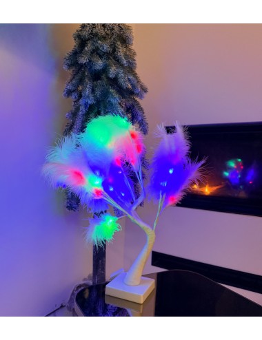 Drzewko z piórek LED lampka...