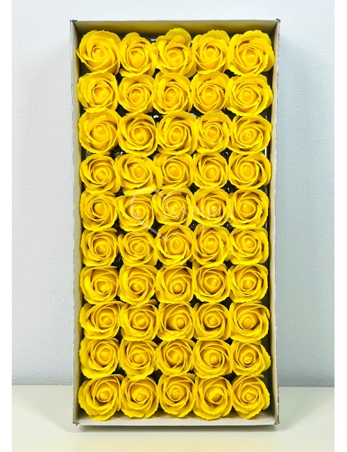 Zestaw 50x róż mydlanych żółty