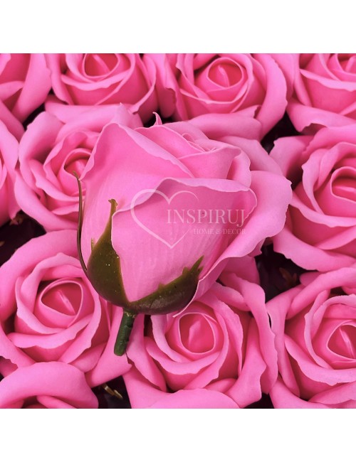 Róża mydlana w kolorze różowym