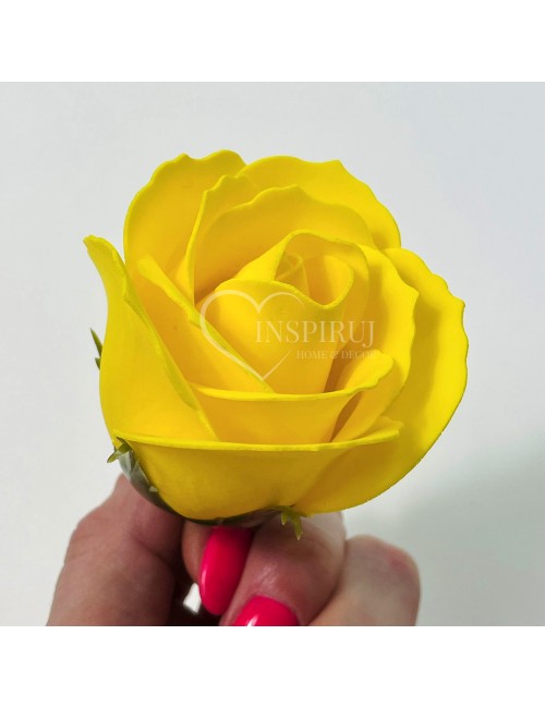 Róża mydlana w kolorze żółtym