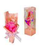 Różowy flowerbox - bukiet...