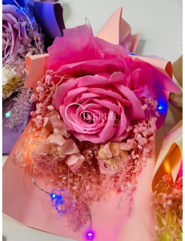 Różowy flowerbox - bukiet...