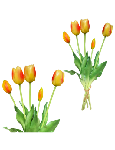 Żółto-pomarańczowe tulipany...