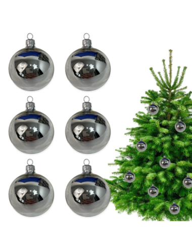 Bombki szklane - Srebrny...