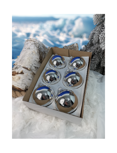 Bombki szklane - Srebrny...