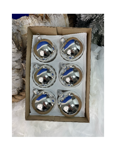 Bombki szklane - Srebrny...