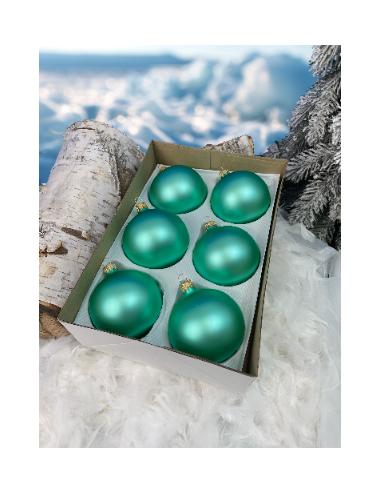 Bombki szklane - Seledynowy...