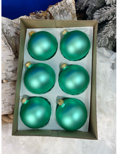 Bombki szklane - Seledynowy...