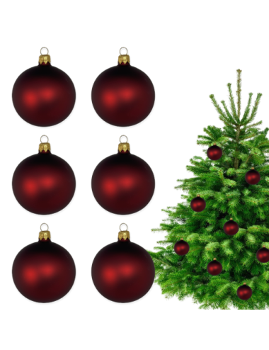 Bombki szklane - Bordowy...