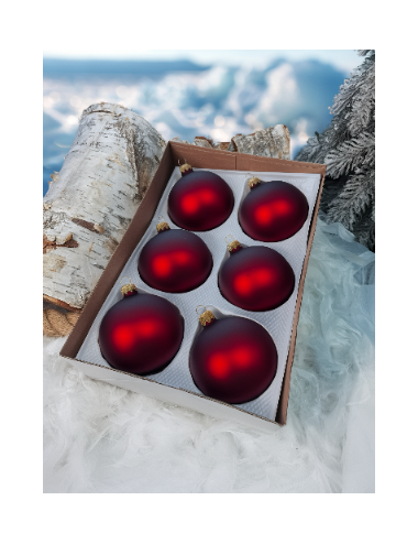 Bombki szklane - Bordowy...