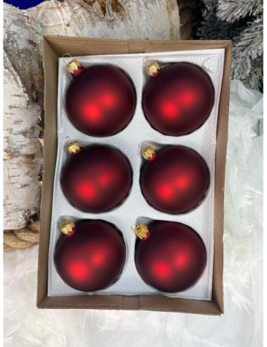 Bombki szklane - Bordowy...