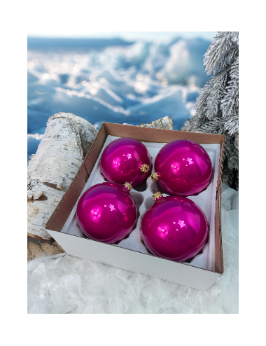 Bombki szklane - Fuksja...