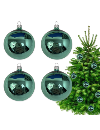 Bombki szklane - Seledynowy...