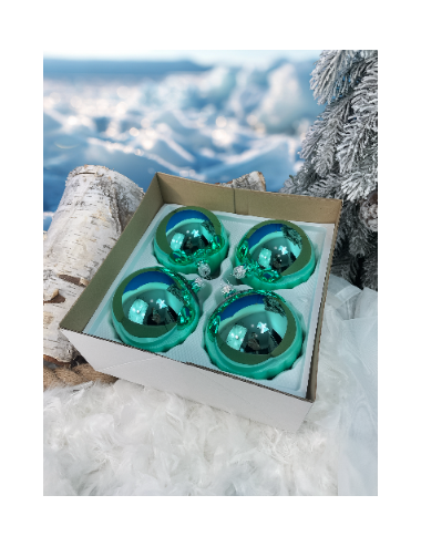 Bombki szklane - Seledynowy...