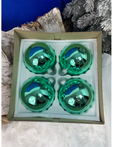 Bombki szklane - Seledynowy...