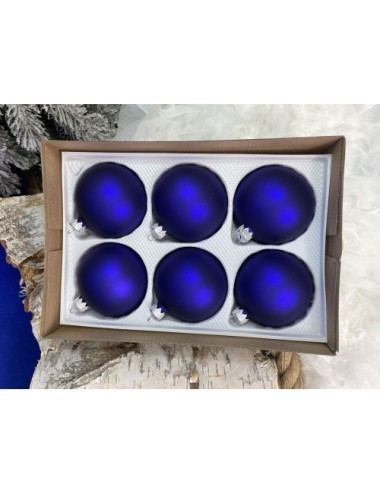 Granatowe szklane bombki w...