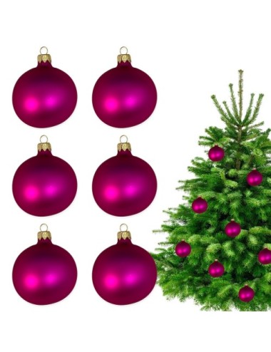 Fuksjowe szklane bombki w...