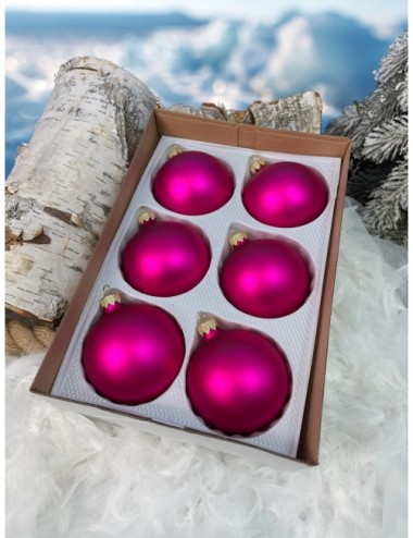 Fuksjowe szklane bombki w...