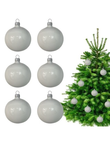 Bombki szklane - Biała...