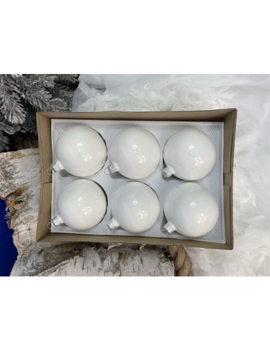 Bombki szklane - Biała...