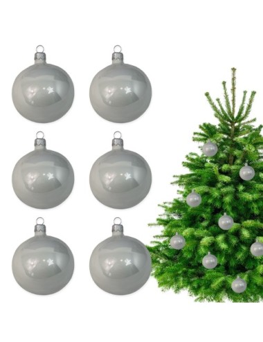 Bombki szklane - Biała...