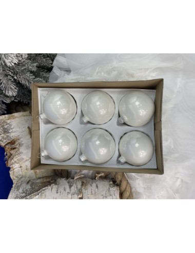 Bombki szklane - Biała...