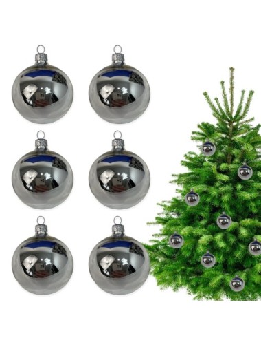 Bombki szklane - Srebrny...