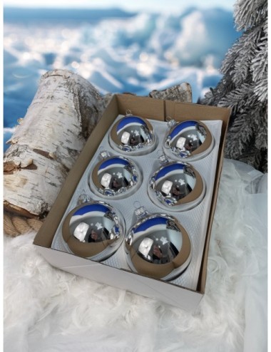 Bombki szklane - Srebrny...