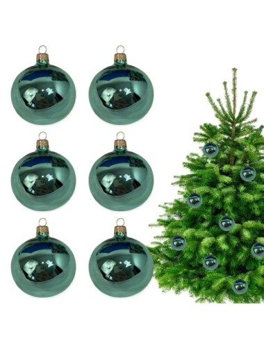 Bombki szklane - Seledynowy...