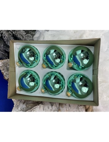 Bombki szklane - Seledynowy...