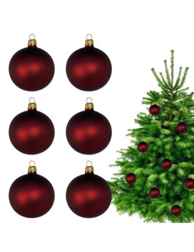 Bombki szklane - Bordowy...