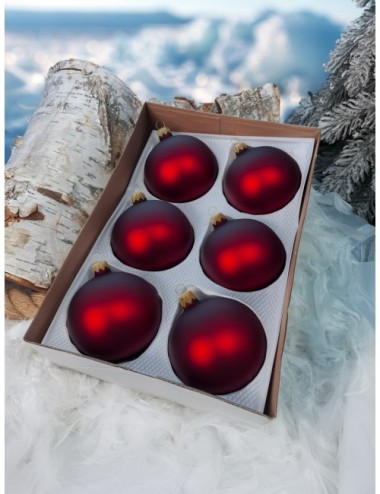 Bombki szklane - Bordowy...