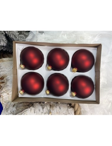 Bombki szklane - Bordowy...