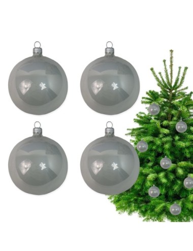 Bombki szklane - Biała...