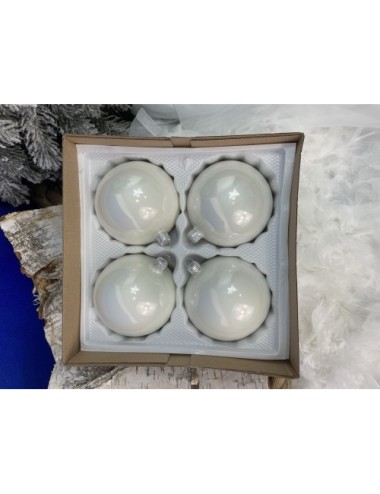 Bombki szklane - Biała...