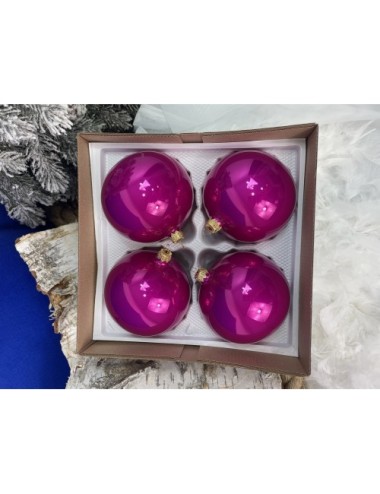 Bombki szklane - Fuksja...