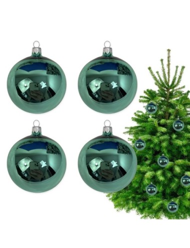 Bombki szklane - Seledynowy...