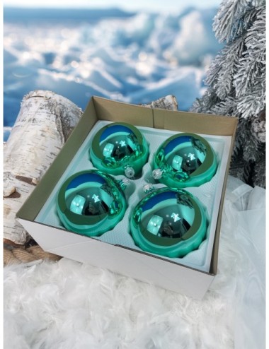 Bombki szklane - Seledynowy...