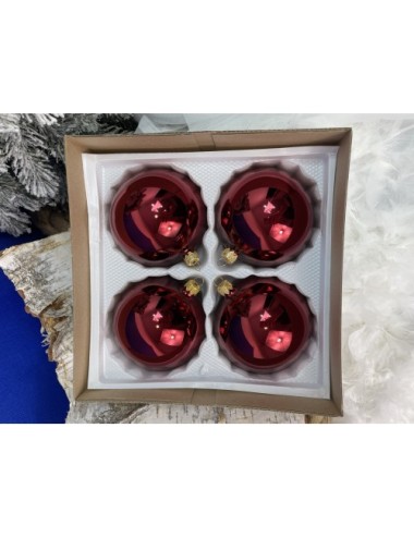 Bombki szklane - Bordowy...