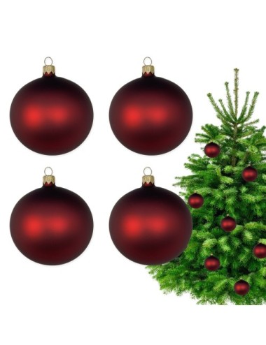 Bombki szklane - Bordowy...