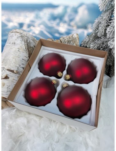 Bombki szklane - Bordowy...