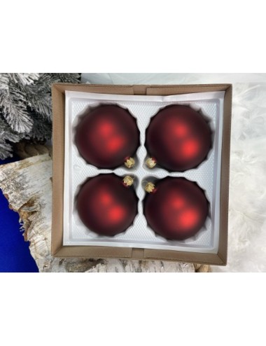 Bombki szklane - Bordowy...