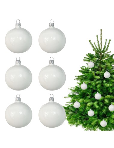 Bombki szklane - Biała...