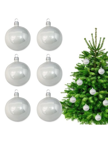 Bombki szklane - Biała...