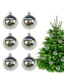 Bombki szklane - Srebrny...