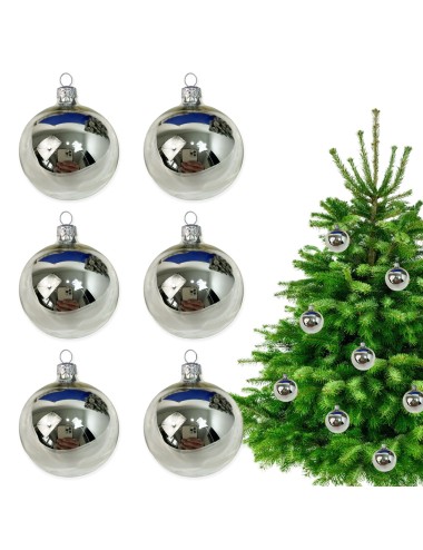 Bombki szklane - Srebrny...