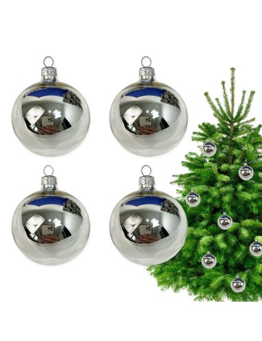 Bombki szklane - Srebrny...