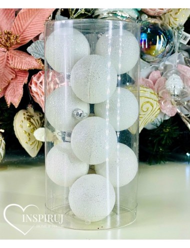 Plastikowe Bombki Białe...